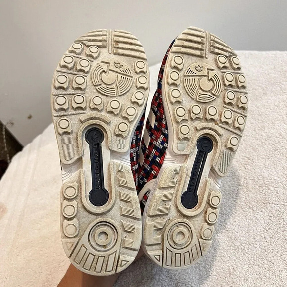 Adidas Men's Athletic Torsion ZX Flux Running Shoes 6.5 Blue Red USA America - Picture 4 of 12